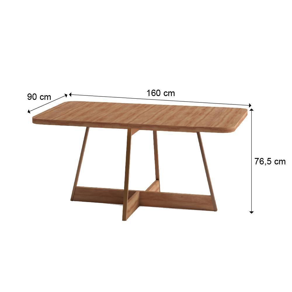 Mesa De Jantar Retangular 1,6 M átria 1592 Carraro Nogal/rose - 6