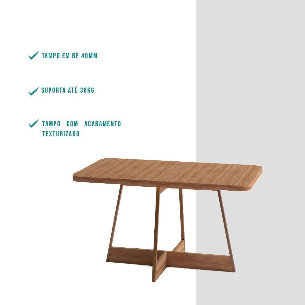 Mesa De Jantar Retangular 1,6 M átria 1592 Carraro Nogal/rose - 7