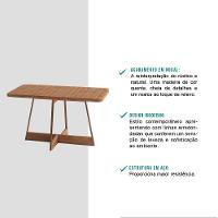 Mesa De Jantar Retangular 1,6 M átria 1592 Carraro Nogal/rose - 8