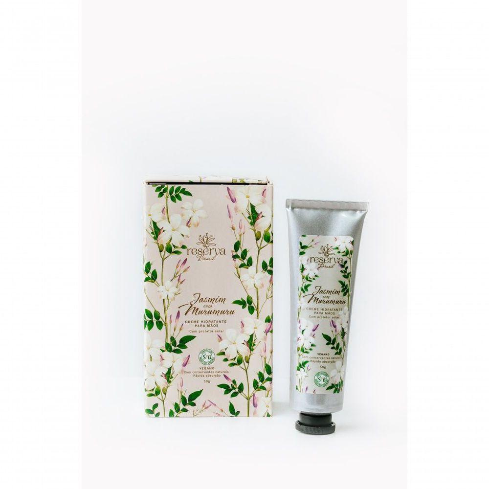 Creme Hidratante Para Mãos Vegano Jasmim Com Murumuru Com Proteção Solar 50g - Com Caixa - 1