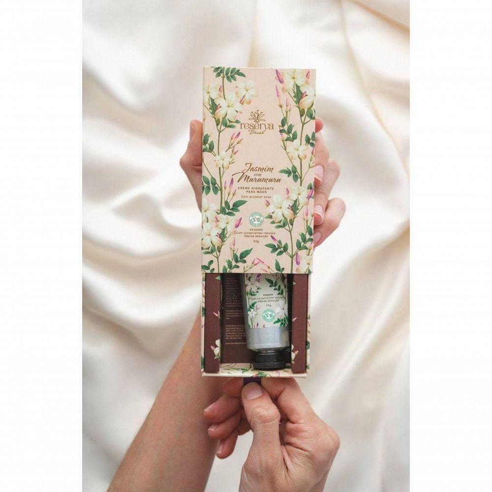 Creme Hidratante Para Mãos Vegano Jasmim Com Murumuru Com Proteção Solar 50g - Com Caixa - 3