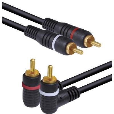 Cabo 2 Rca X 2 Rca 90º Uso áudio Profissional 5 Metros - L22m - Pc - 10
