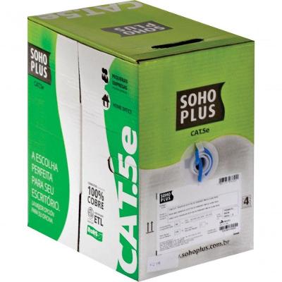 Cabo Lan U-utp Cat.5e 24 Awg 4 Pares Cmx Caixa C- 305 Metros Azul 100% Cobre 23200099
