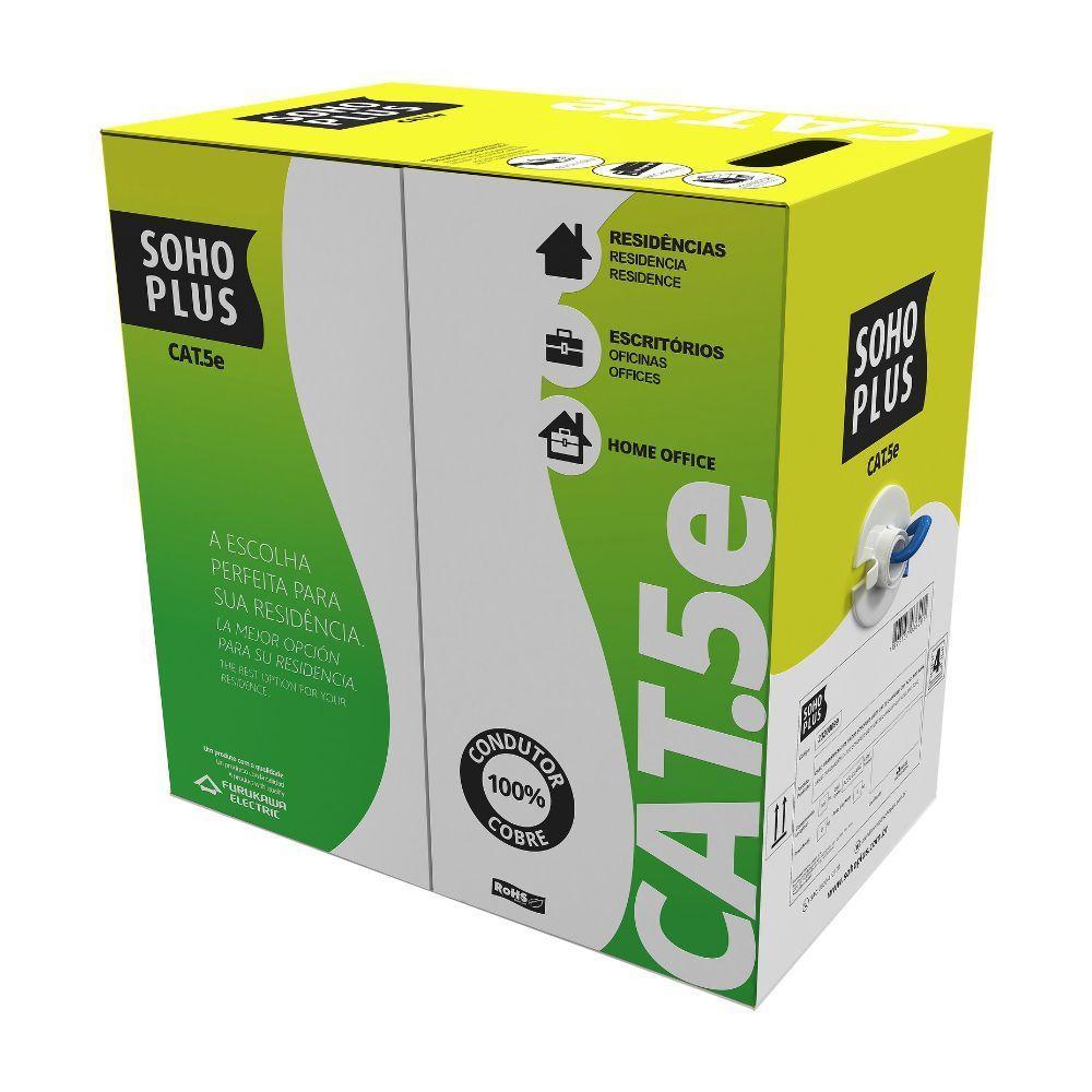 Cabo Lan Sohoplus Cat5e 24awg 305 Metros Cmx Azul 23200099 - 1