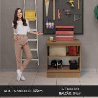 Balcão Multiuso 80cm 2 Portas Rustic/crema Madesa - 10