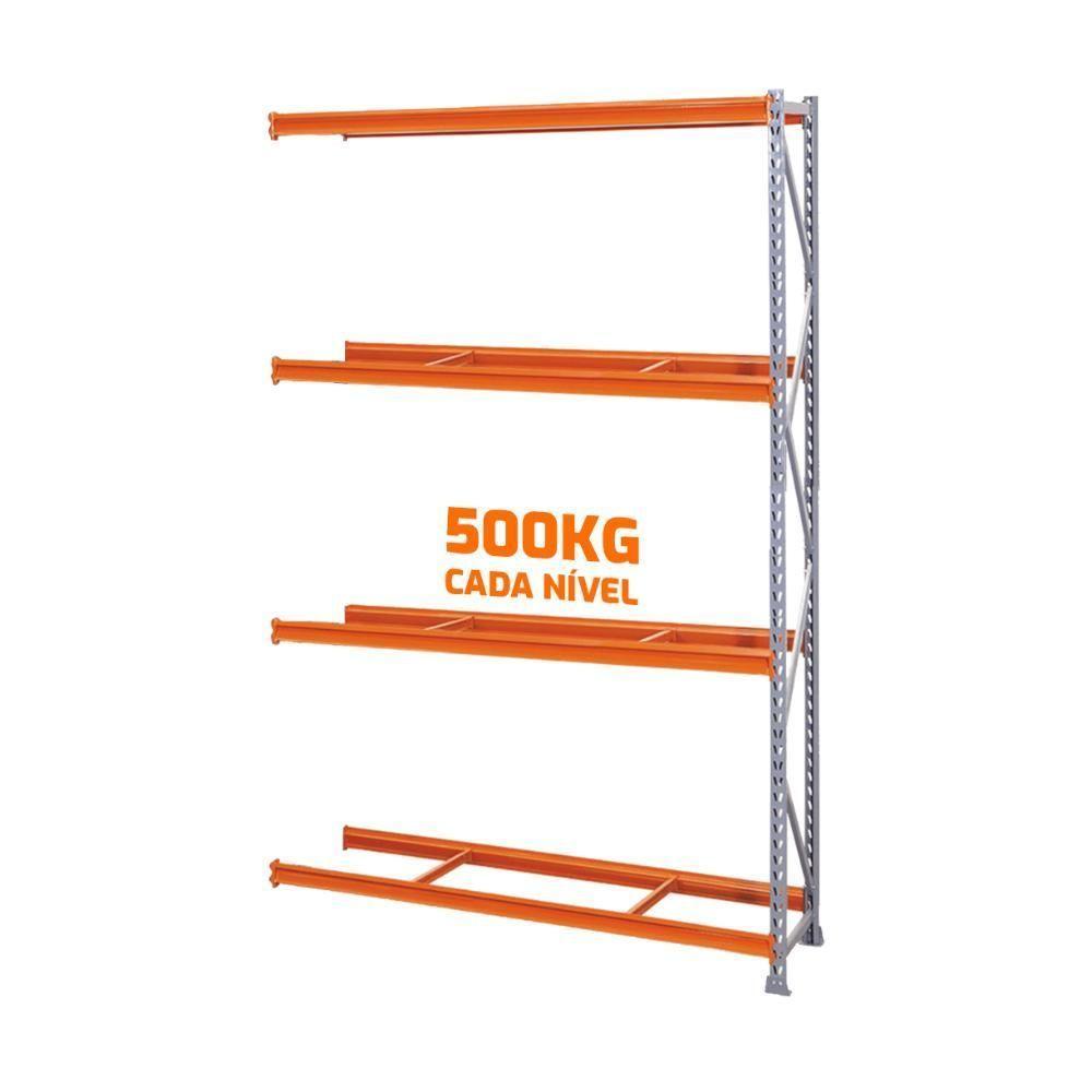 Mini Porta Pallet Continuação 180x80x300cm Estante Para Armazenagem Com Plano 500kg - 2