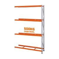 Mini Porta Pallet Continuação 180x80x300cm Estante Para Armazenagem Com Plano 500kg - 2