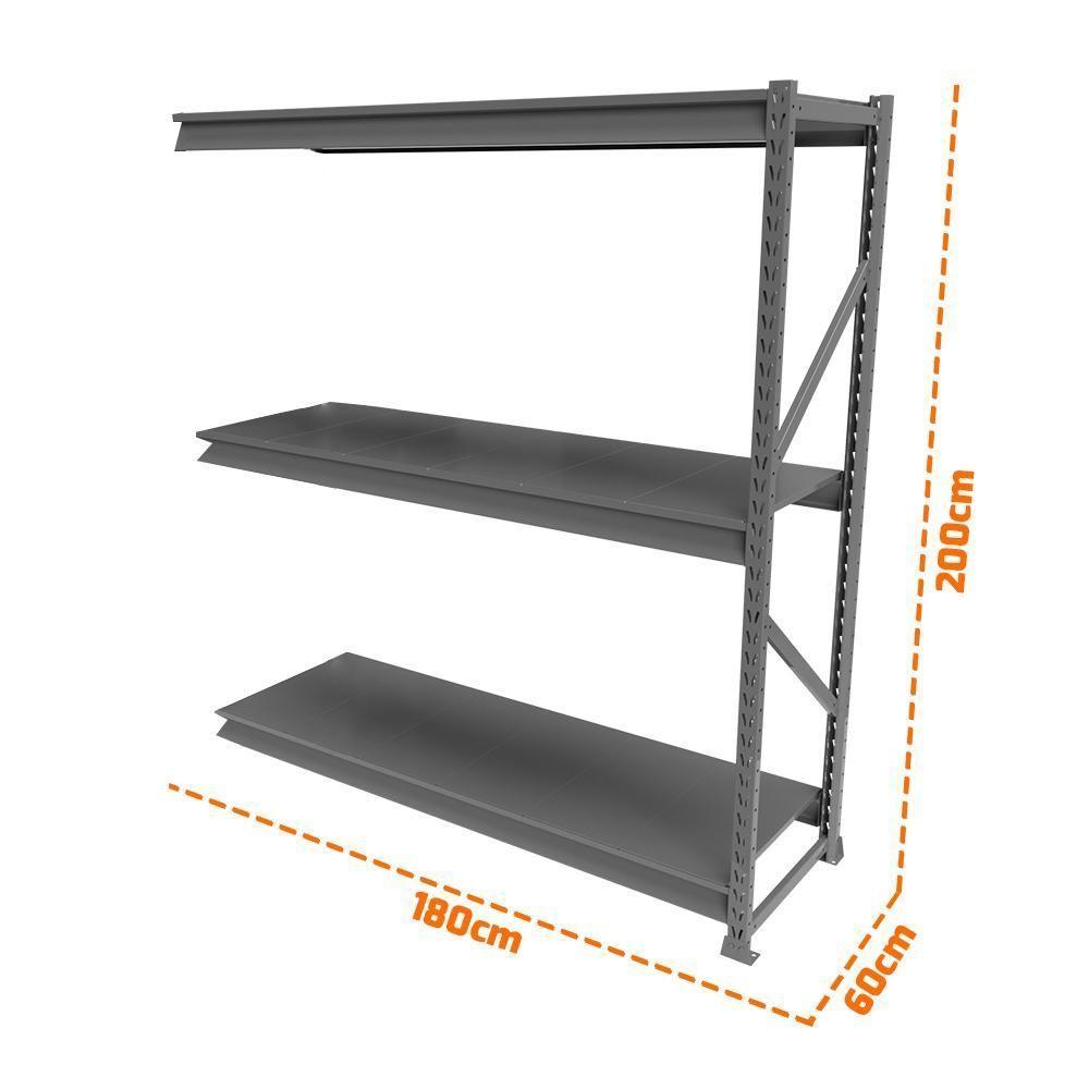 Mini Porta Pallet Slim Continuação 1,80x0,60x2m Estante Para Armazenagem Com Plano - 3