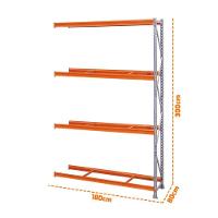 Mini Porta Pallet Continuação 180x80x300cm C-4 Níveis Estante Para Armazenagem 500kg - 2