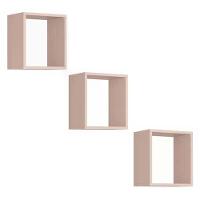 Kit 3 Nichos Juju Rosa - Reller Móveis Rosa - 1