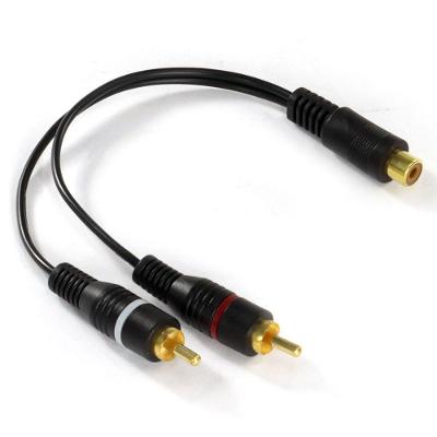 Cabo Y Rca Fêmea X 2 Rca Macho 20 Cm - Yrf2rm-20 - Pc - 10