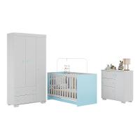 Quarto Infantil Completo Algodão Doce Multimóveis Mp4252 Branco/azul - 1