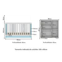 Quarto Infantil Com Berço 3 Em 1 E Cômoda Algodão Doce Multimóveis Mp4249 Branco/azul - 2