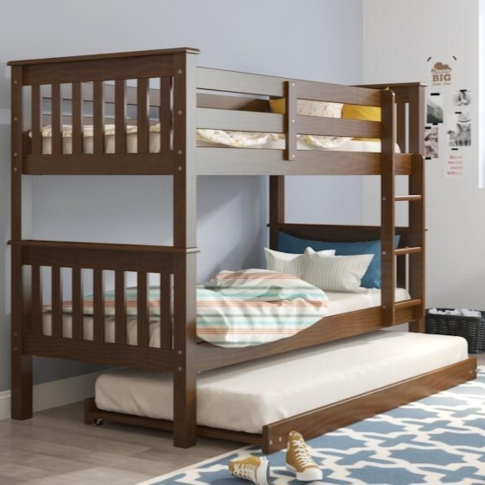 Treliche De Solteiro Madeira Maciça Para Colchão 88 X 188 Cm Multimóveis Cr35245 Castanho Castanho - 4