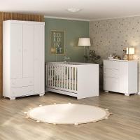 Quarto Infantil Completo Com Colchão Incluso Algodão Doce Multimóveis Mp4253 Branco