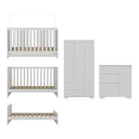 Quarto Infantil Completo Com Colchão Incluso Algodão Doce Multimóveis Mp4253 Branco - 8