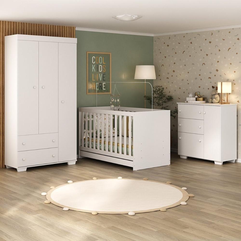 Quarto Infantil Completo Algodão Doce Multimóveis Mp4252 Branco - 7
