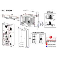 Quarto Infantil Com Berço Colchão Incluso E Guarda-roupas Algodão Doce Multimóveis Mp4248 Branco