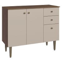 Balcão Gabinete 3 Portas 1 Gaveta Rustic/crema Madesa - 1