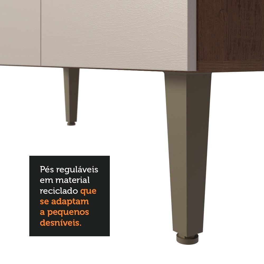 Balcão Gabinete Com Pia 105cm 3 Portas 1 Gaveta Crema - 3