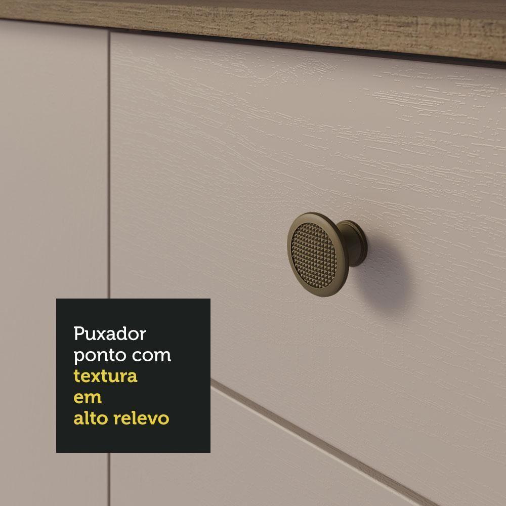 Balcão Gabinete Com Pia 105cm 3 Portas 1 Gaveta Crema - 4