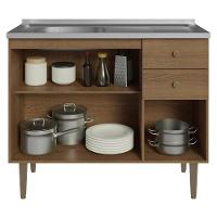 Balcão Gabinete Com Pia 3 Portas E 1 Gaveta 105cm - 7