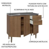 Balcão Gabinete Com Pia 3 Portas E 1 Gaveta 105cm - 10