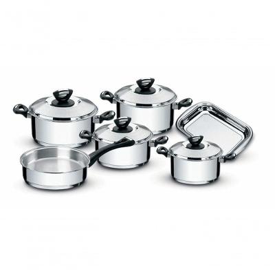 Jogo de Panelas Solar Baquelite 6 Peças em Aço Inox
