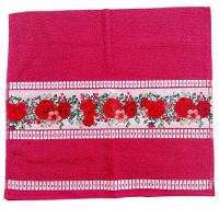 Toalha De Rostotransfer Felpuda Floral 42cm X 72cm Savitex Marsala - 1