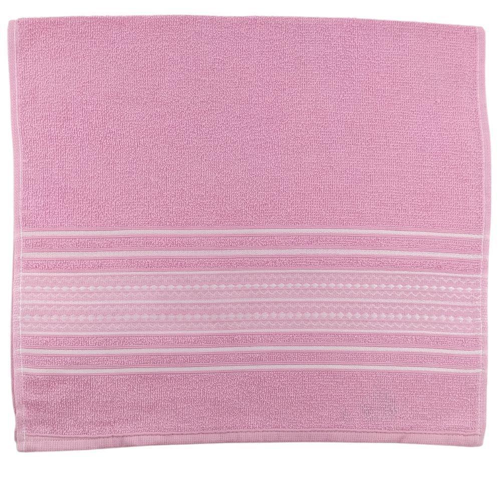 Toalha De Rosto Felpuda Zafira (42cm X 72cm) Savitex Modelo 3 Rosa - 1