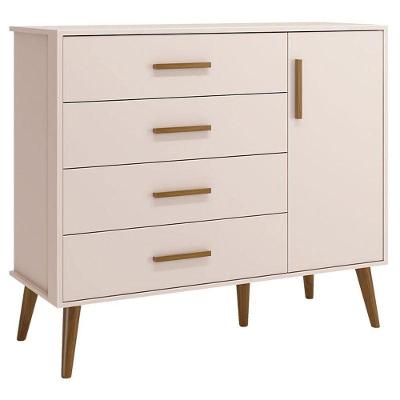 Cômoda Infantil Com Porta Isis Rosa Acetinado - Reller