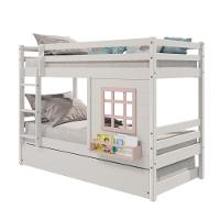 Treliche Infantil Com Janela Madeira Maciça Branco/ Rosa Housin - 5