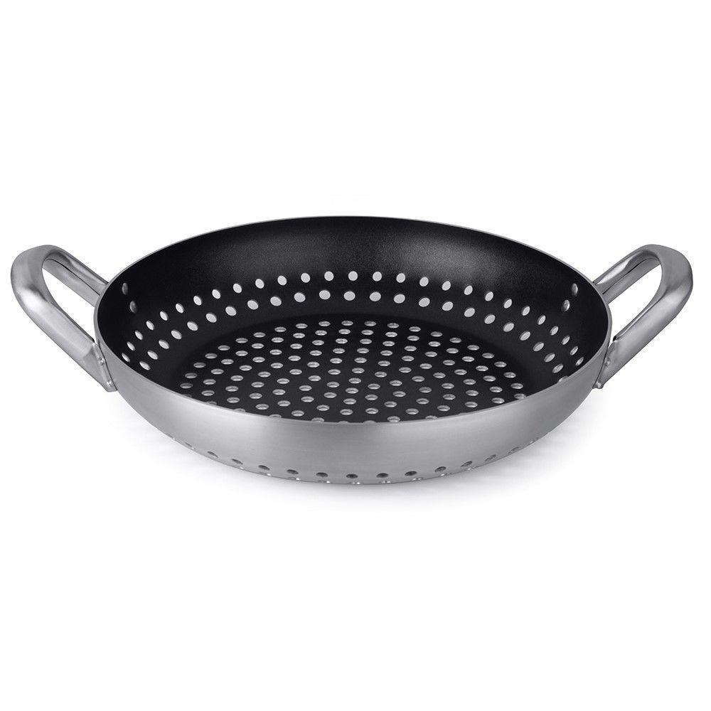 Frigideira Grill Profissional Preta 32 Cm Em Alumínio Com Revestimento Interno Antiaderente - 1