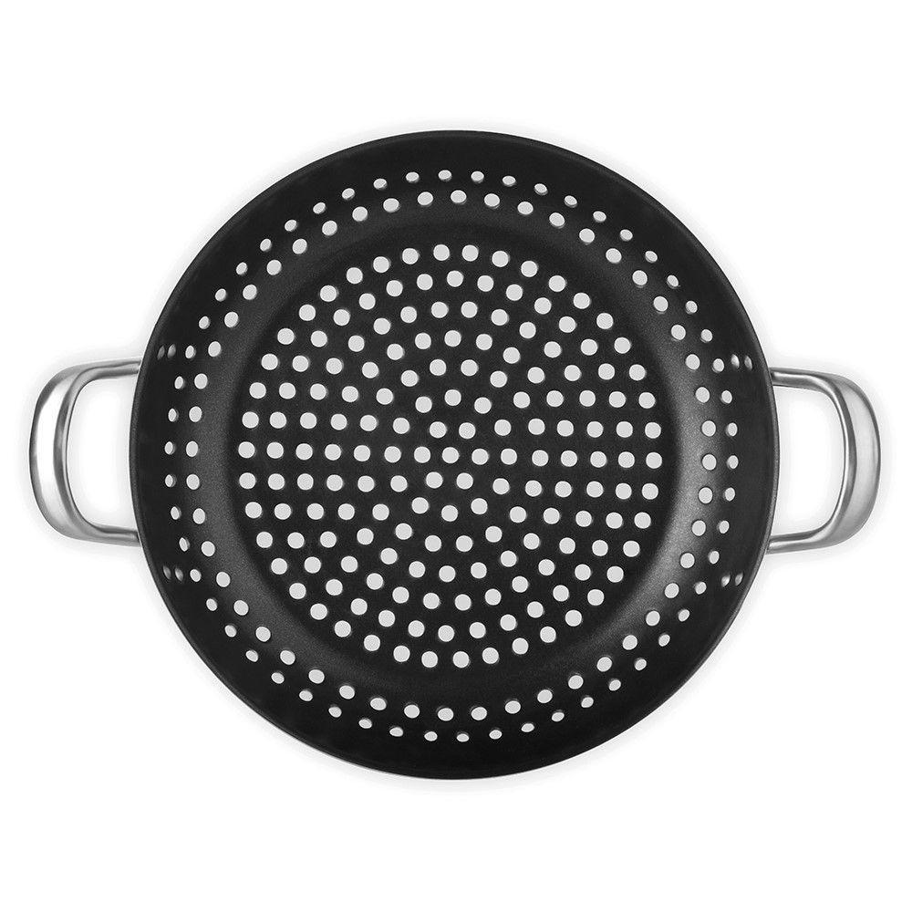 Frigideira Grill Profissional Preta 32 Cm Em Alumínio Com Revestimento Interno Antiaderente - 5