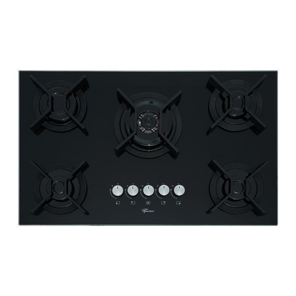 Cooktop A Gás Fischer 5 Bocas Tripla Chama Infinity Com Trempe De Ferro Fundido Mesa Vidro 26298-57077 Bivolt - 4
