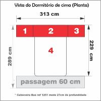 Dormitório Queen Size Sem Cama 1223s Branco - 8