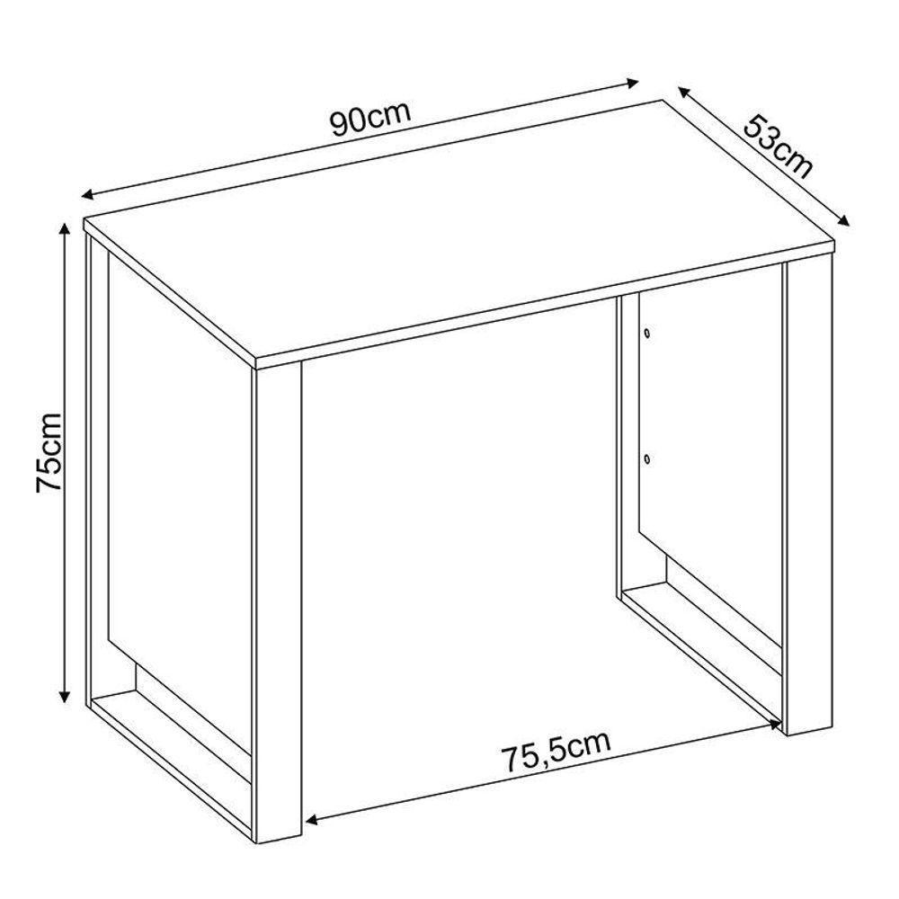 Mesa Para Computador Morada Amêndola Grafito - Demóbile - 2