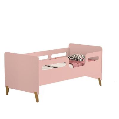Cama Infantil Cecilia Com Grade Proteção Rosa