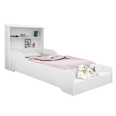 Cama Infantojuvenil Pequena Branca Liz Cambel Com Colchão Probel Guarda Costas