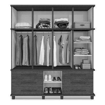 Guarda Roupa Casal Londres 4 Portas Carvalho New MDP