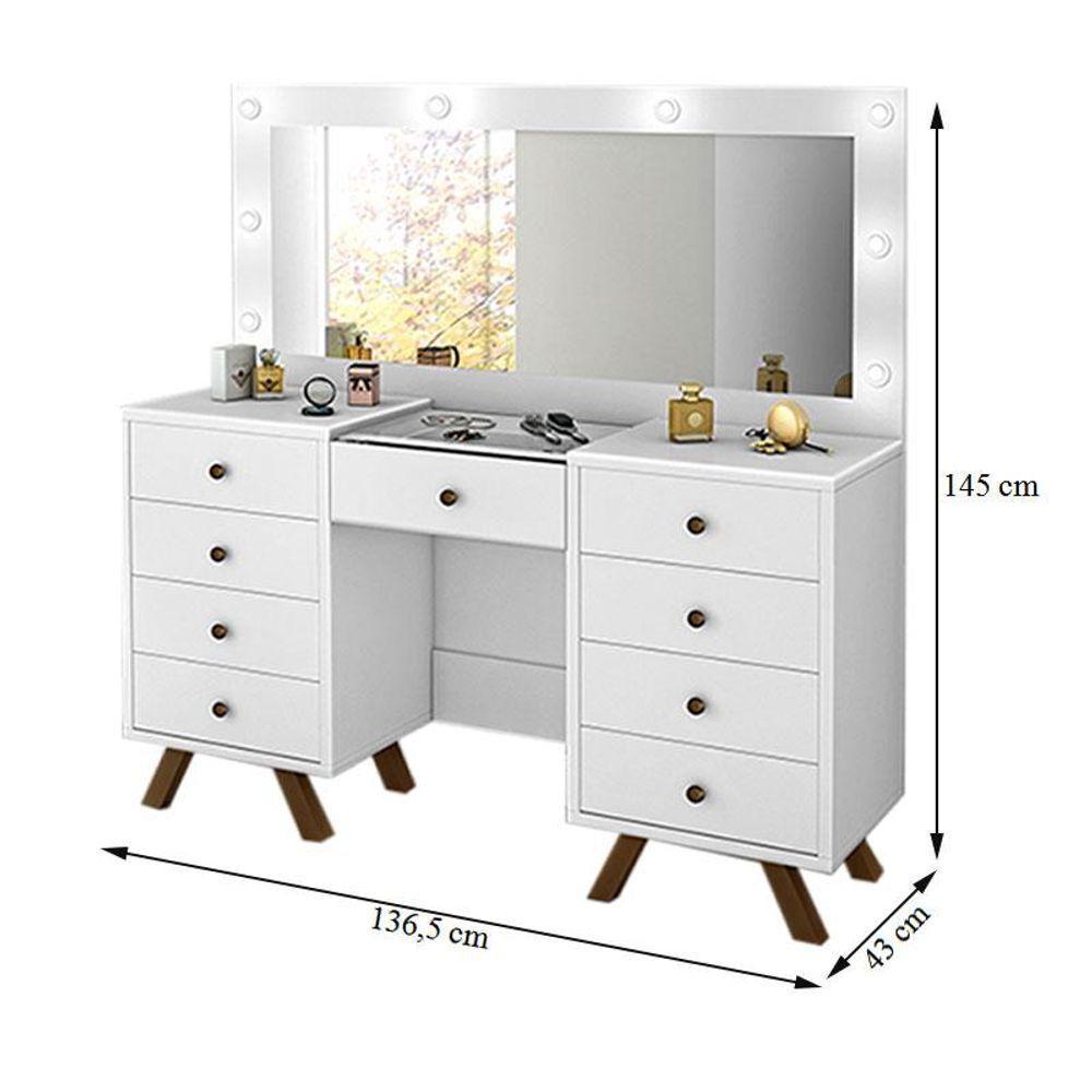 Penteadeira Camarim Mila Branco - Luapa Móveis - 2