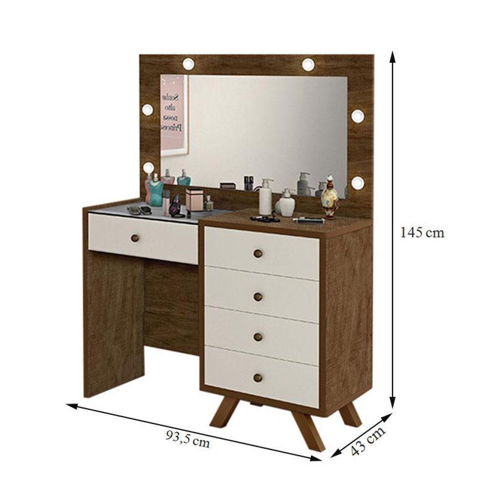 Penteadeira Camarim Luna Malbec Off White - Luapa Móveis - 2