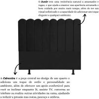 Cabeceira Estofada Cama Box King 195 Cm Maitê Suede Cor:preto - 5