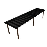 Kit Policarbonato Fume 4mm 8,00m X 2,00m - Perfis Naturais - 1