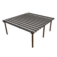 Kit Policarbonato Cristal 4mm 6,00m X 6,00m - Perfis Naturais - 1