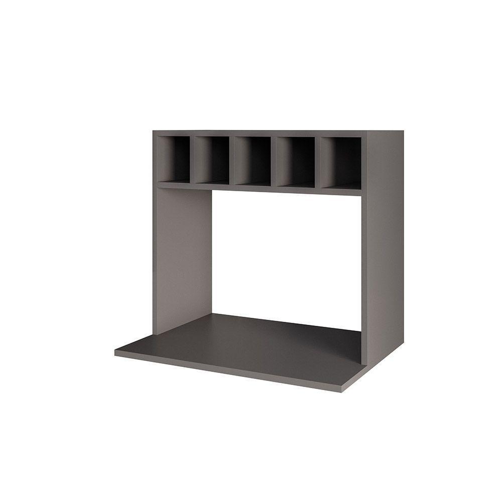 Suporte Para Microondas Com Nicho Adega Para Cozinha Emma 60cm Grafite M12 - D'rossi - 1