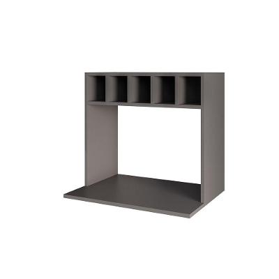 Suporte Para Microondas Com Nicho Adega Para Cozinha Emma 60cm Grafite M12 - D'rossi
