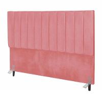 Cabeceira Estofada Cama Box Solteiro 90 Cm Carolina Suede E Frame Cor:rosa - 1