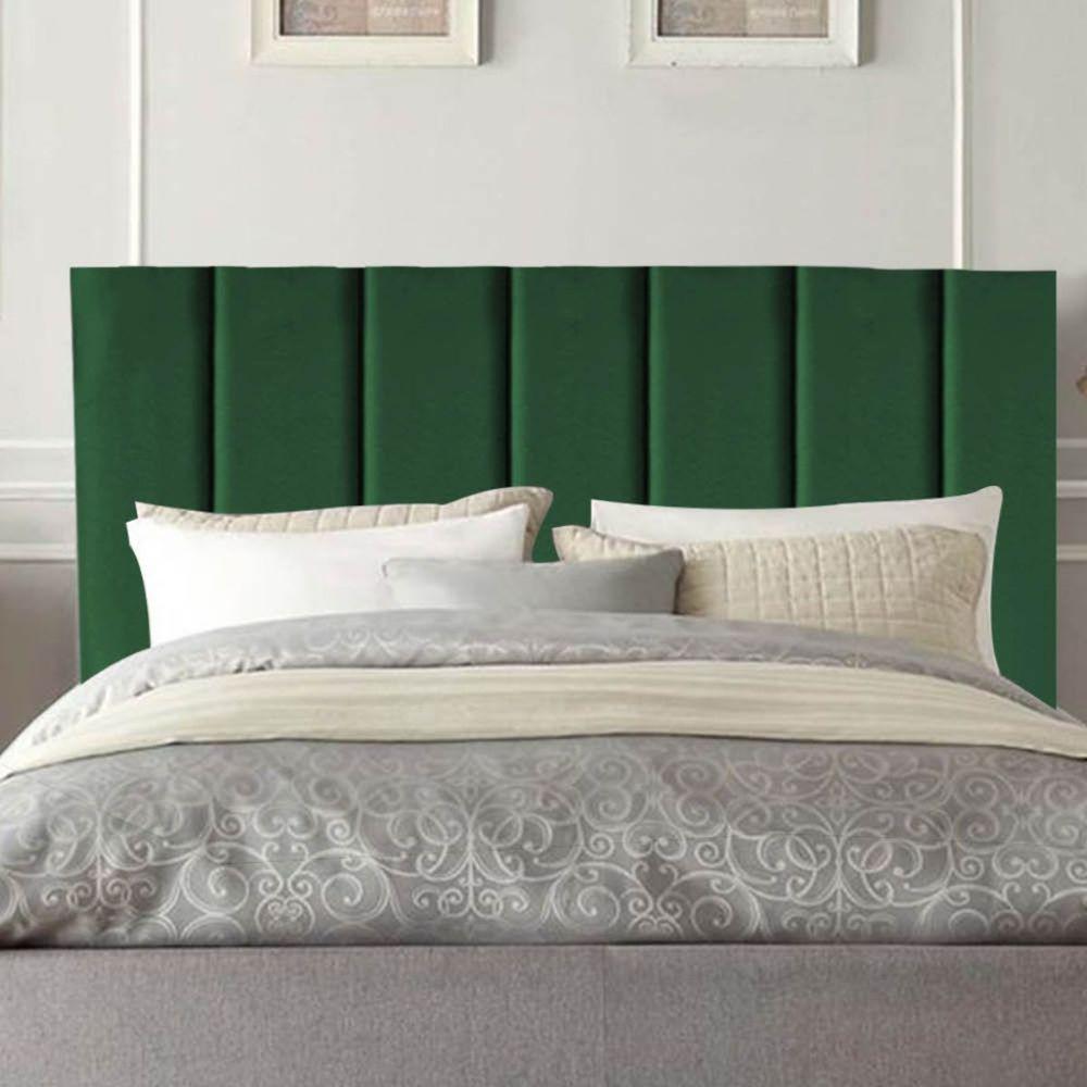 Cabeceira Estofada De Cama Solteiro Box 100 Cm Carolina Suede E Frame Cor:verde - 5