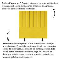 Cabeceira Estofada De Cama Solteiro Box 100 Cm Carolina Suede E Frame Cor:amarelo - 2